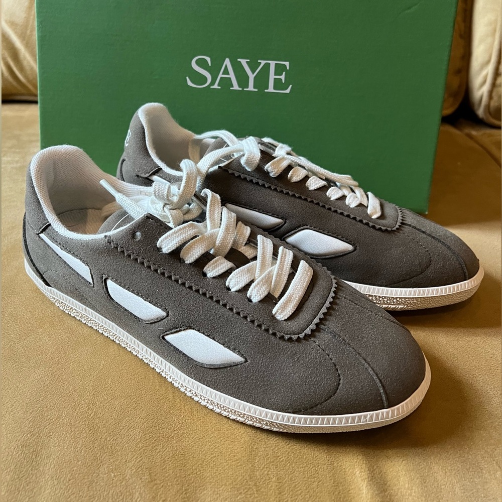 Women's Gray and White Sneakers